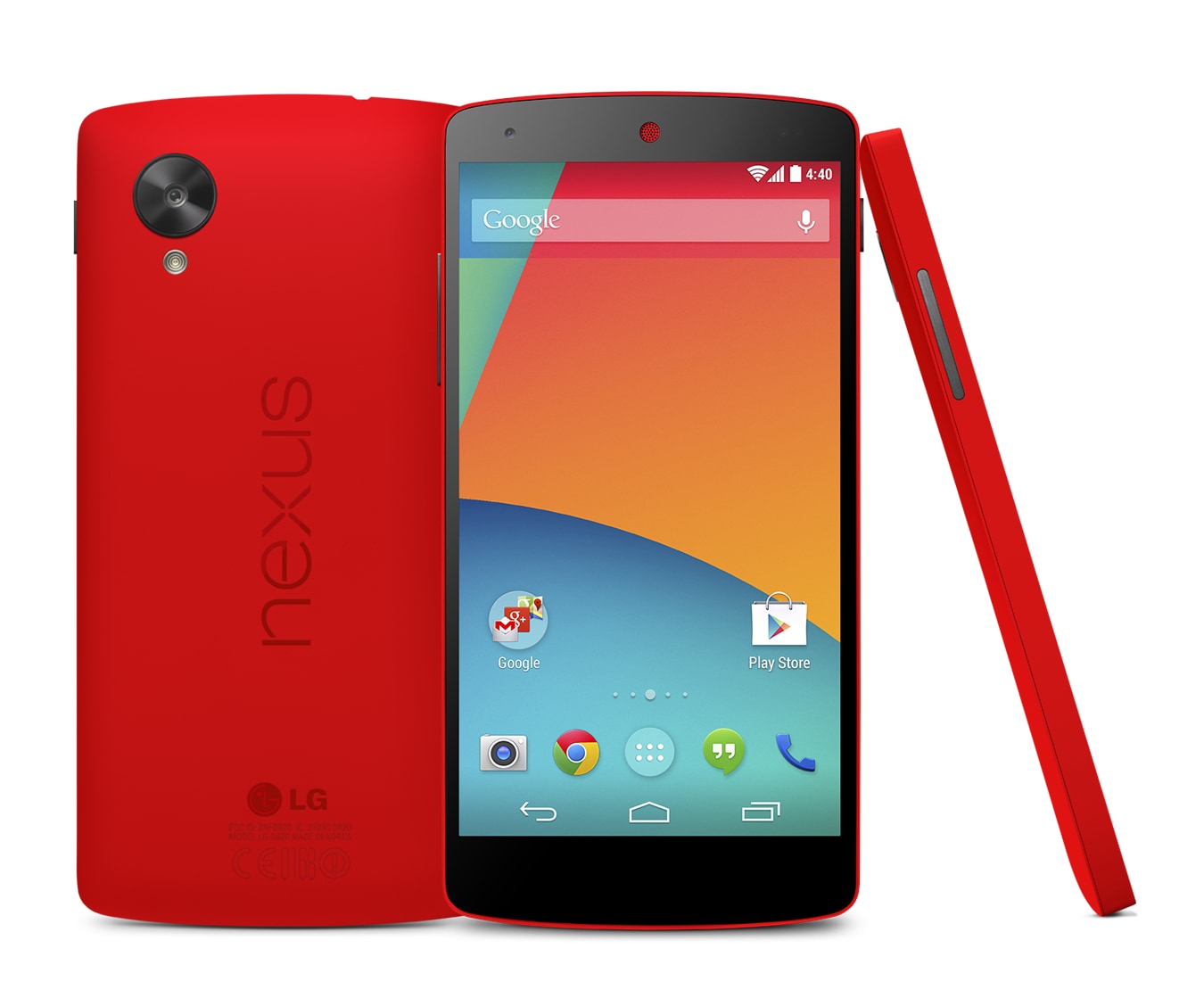 LG NEXUS 5 AVAILABLE IN BLACK, WHITE AND RED, D821