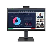 LG 23.8-inch Full HD (1920x1080) IPS Monitor with Built-in Full HD Webcam, 24BP75CP-B