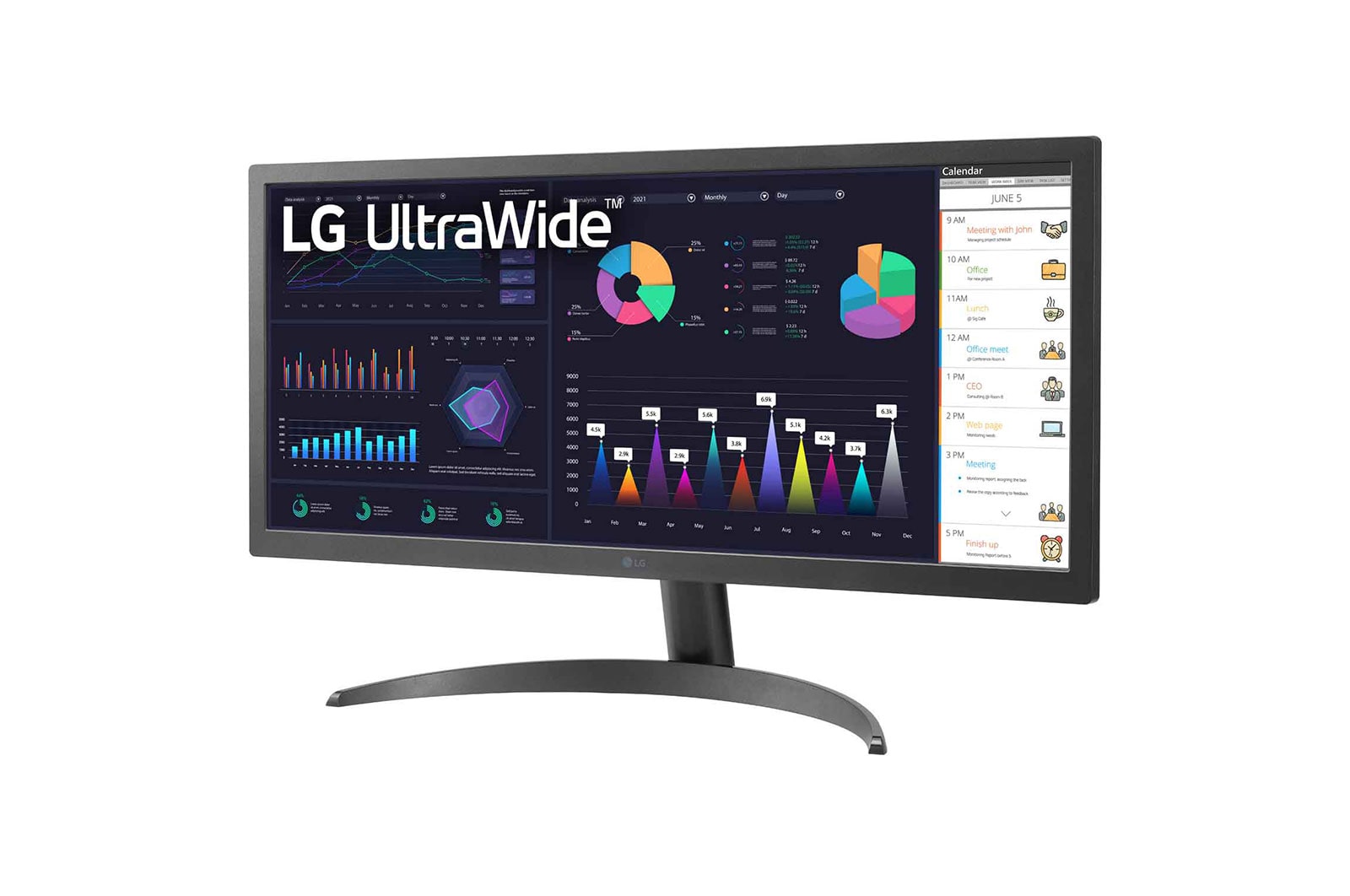 LG 26" 21:9 UltraWide™ Full HD IPS Monitor with AMD FreeSync™ , 26WQ500-B