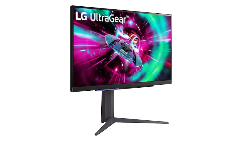 LG 27” LG UltraGear™ UHD Gaming Monitor, 144Hz Refresh Rate, 1ms (GtG) Response Time, Black, 27GR93U-B
