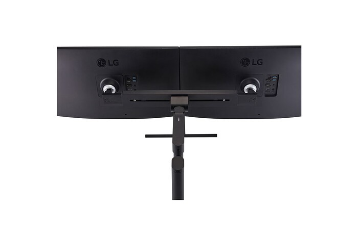 LG 27" LG QHD Ergo Dual Monitor, IPS Display, Black, 27QP88D-BS