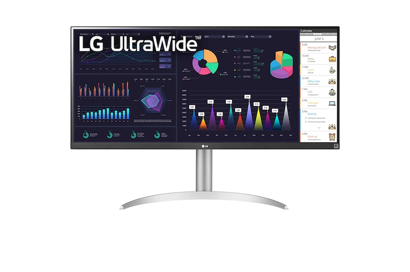 LG 34" 21:9 UltraWide™ Full HD IPS Monitor with AMD FreeSync™, 34WQ650-W