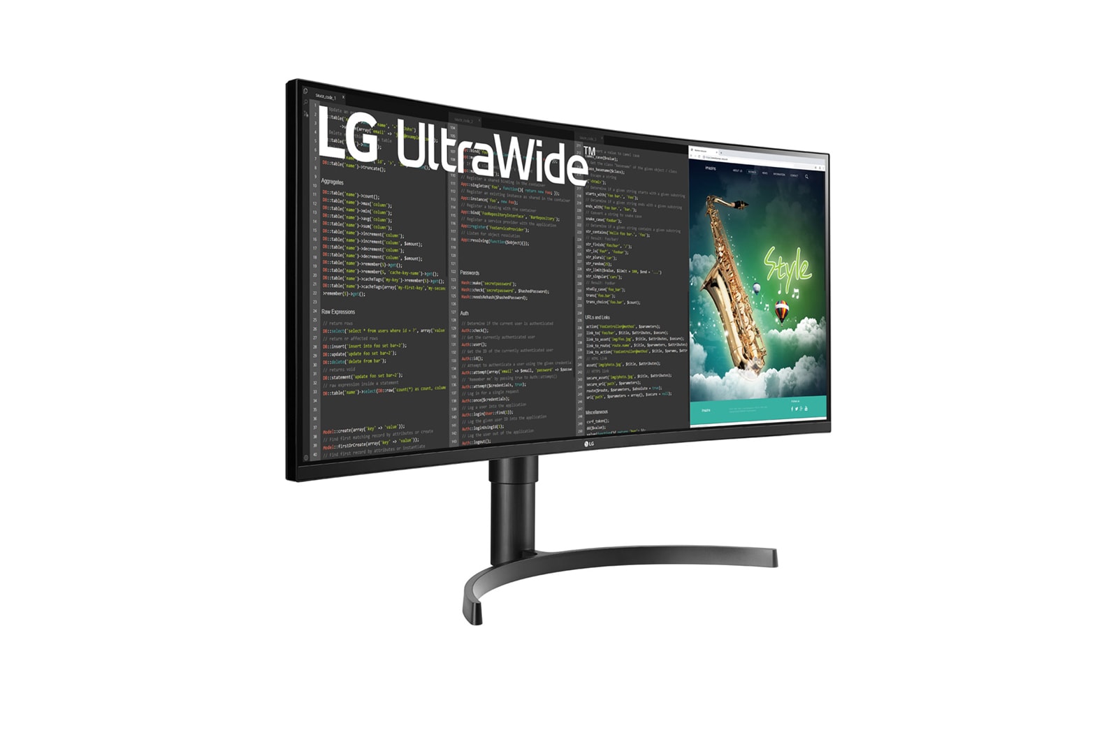 LG 35" UltraWide™ QHD HDR VA Curved Monitor, 35WN65C-B