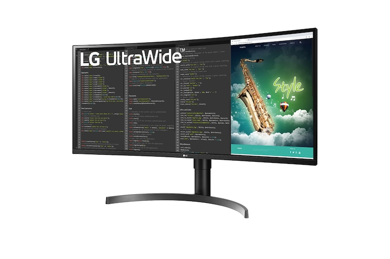 LG 35" UltraWide™ QHD HDR VA Curved Monitor, 35WN75CN-B