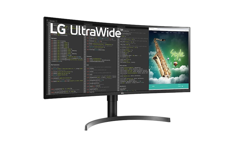 LG 35" UltraWide™ QHD HDR VA Curved Monitor, 35WN75CN-B