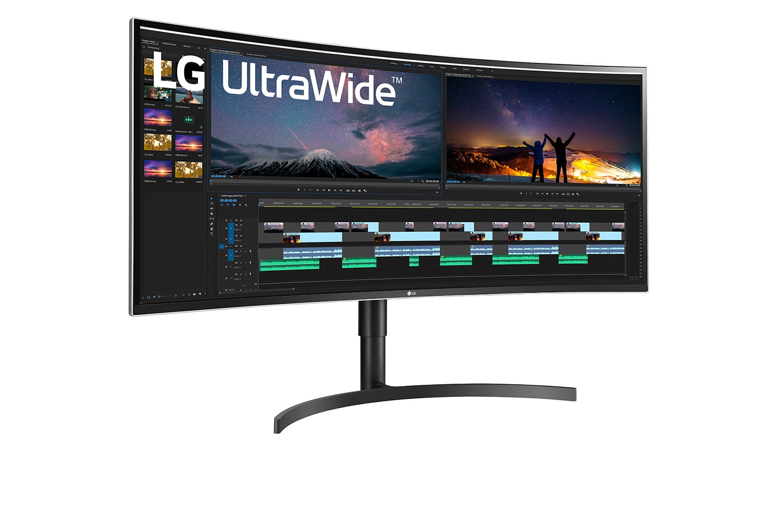 LG 38" UltraWide™ QHD+ (3840 x 1600) Curved HDR IPS Monitor, 38WN75C