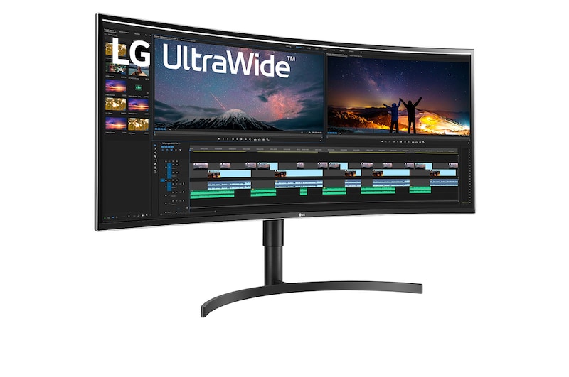 LG 38" UltraWide™ QHD+ (3840 x 1600) Curved HDR IPS Monitor, 38WN75C