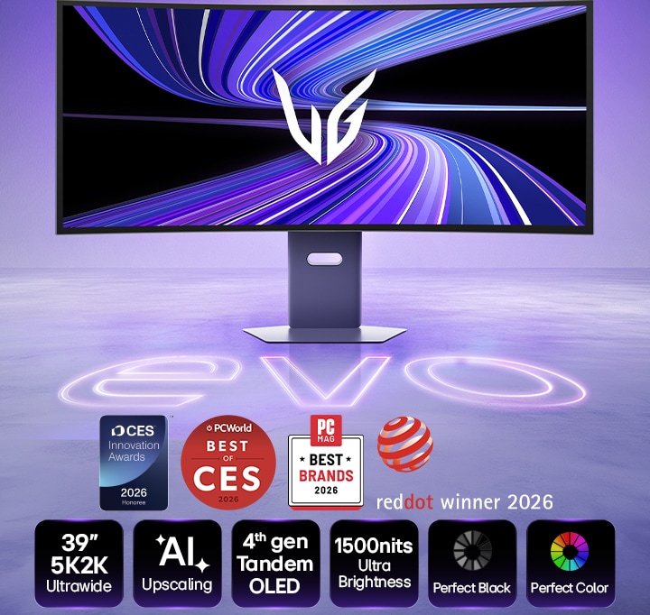 39-inch UltraGear evo OLED GX9, The World’s First 39-inch 5K2K Gaming Monitor (39GX950B) with AI Upscaling
