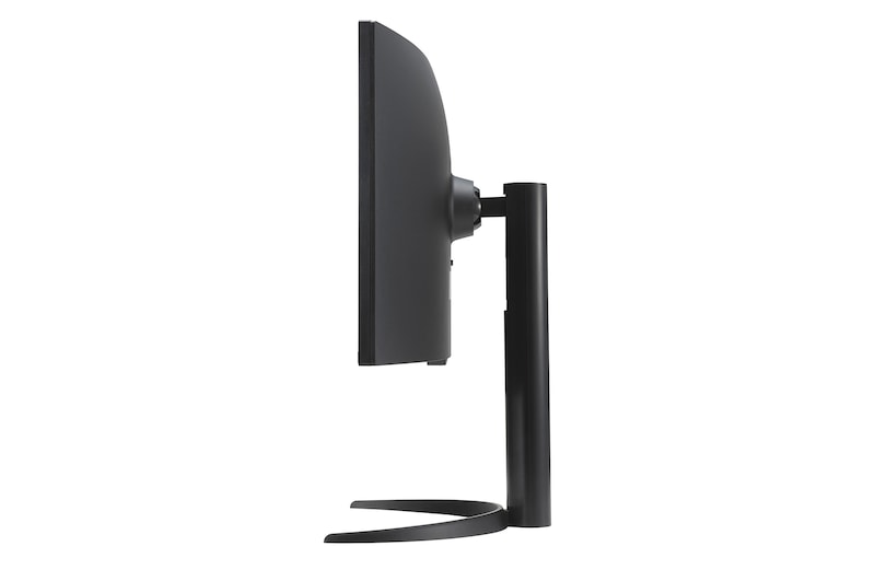 Side view of the monitor with a height adjustment range of 110mm
