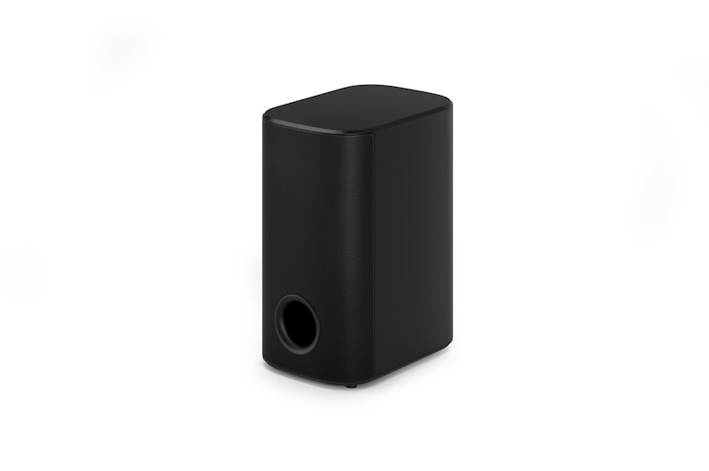 Angled view of subwoofer