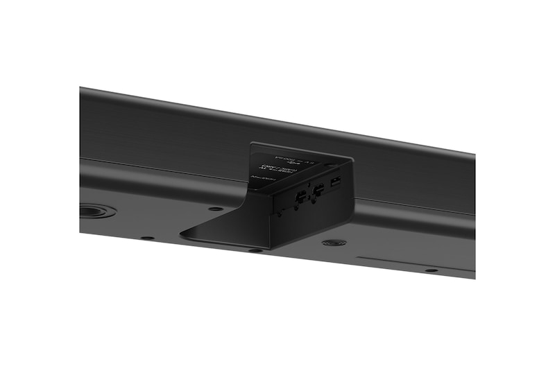 Angled view of LG Soundbar S80TR's back
