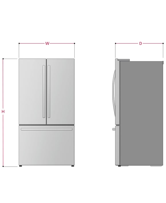 InstaView™, 750L, Multi-Door Fridge Freezer, WiFi Connected, Counter-Depth MAX™, DoorCooling+™ & Linear Cooling™, Smart Inverter  Compressor, E Rated, Stainless Steel - GMZ765STHJ