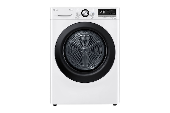 LG 9kg DUAL Inverter HeatPump Dryer White A++, White, FDC309W