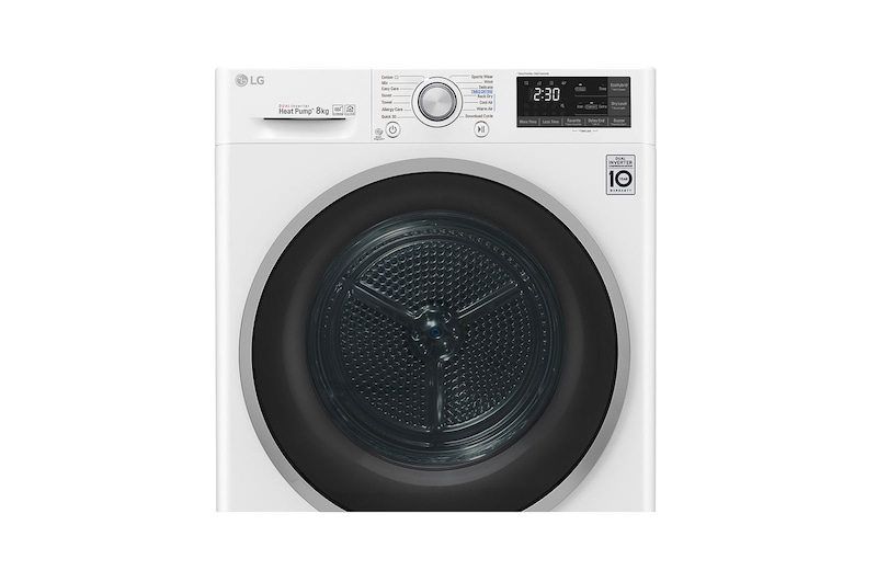 LG Eco Hybrid™ FDJ608W 8Kg Heat Pump Tumble Dryer – A+++, FDJ608W