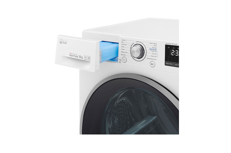 LG Eco Hybrid™ FDJ608W 8Kg Heat Pump Tumble Dryer – A+++, FDJ608W