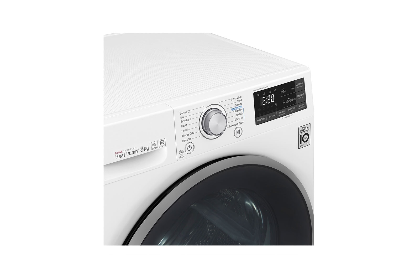 LG Eco Hybrid™ FDJ608W 8Kg Heat Pump Tumble Dryer – A+++, FDJ608W