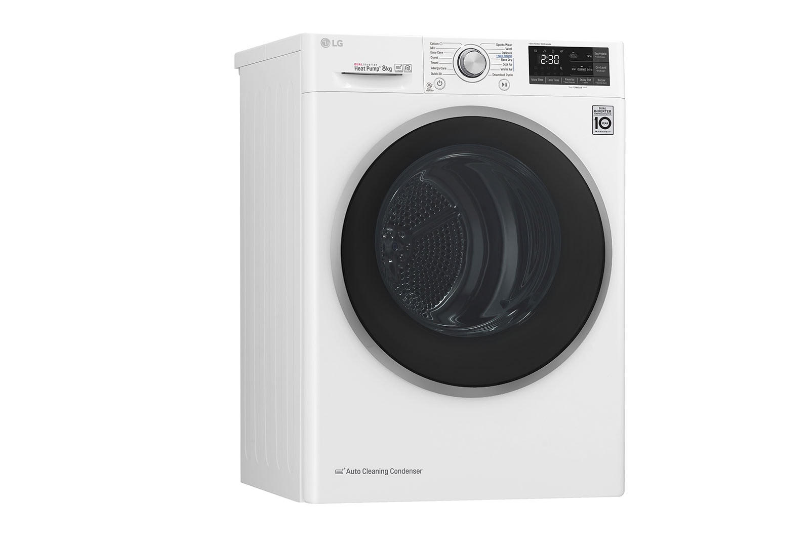 LG Eco Hybrid™ FDJ608W 8Kg Heat Pump Tumble Dryer – A+++, FDJ608W