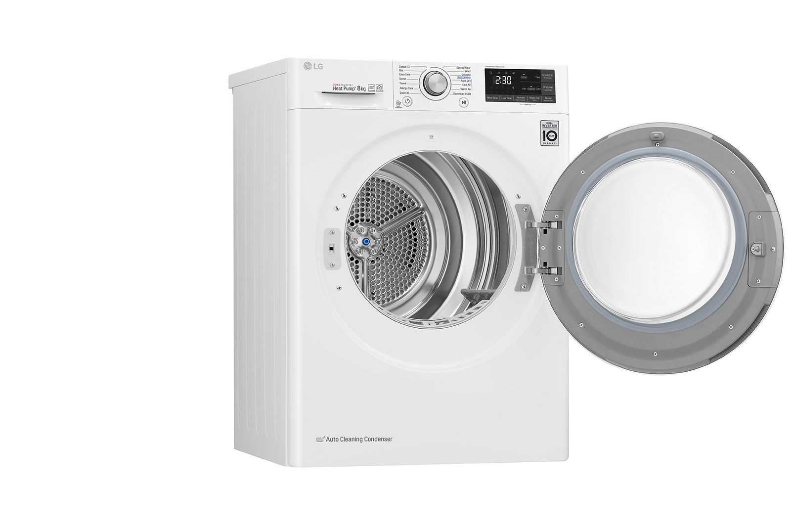 LG Eco Hybrid™ FDJ608W 8Kg Heat Pump Tumble Dryer – A+++, FDJ608W