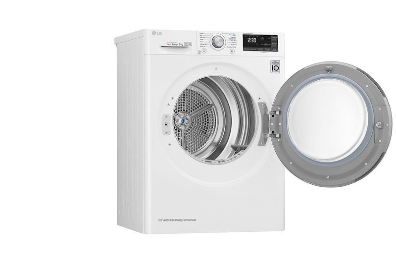 LG Eco Hybrid™ FDJ608W 8Kg Heat Pump Tumble Dryer – A+++, FDJ608W