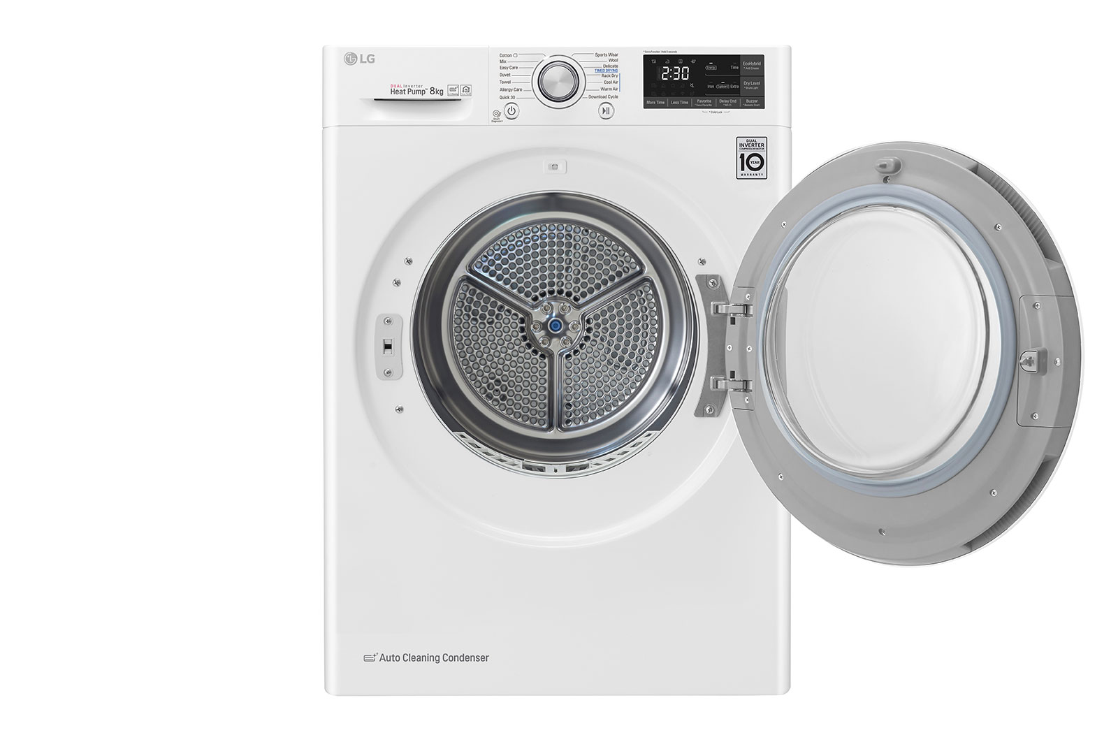 LG Eco Hybrid™ FDJ608W 8Kg Heat Pump Tumble Dryer – A+++, FDJ608W