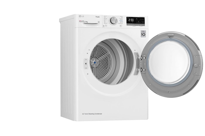 LG 9kg DUAL Inverter Heat Pump™ Dryer, White, FDV709W