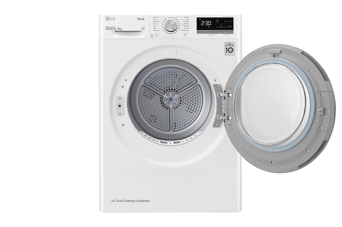 LG 9kg DUAL Inverter Heat Pump™ Dryer, White, FDV709W