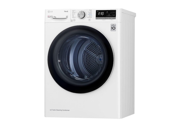 LG 9kg DUAL Inverter Heat Pump™ Dryer, White, FDV709W