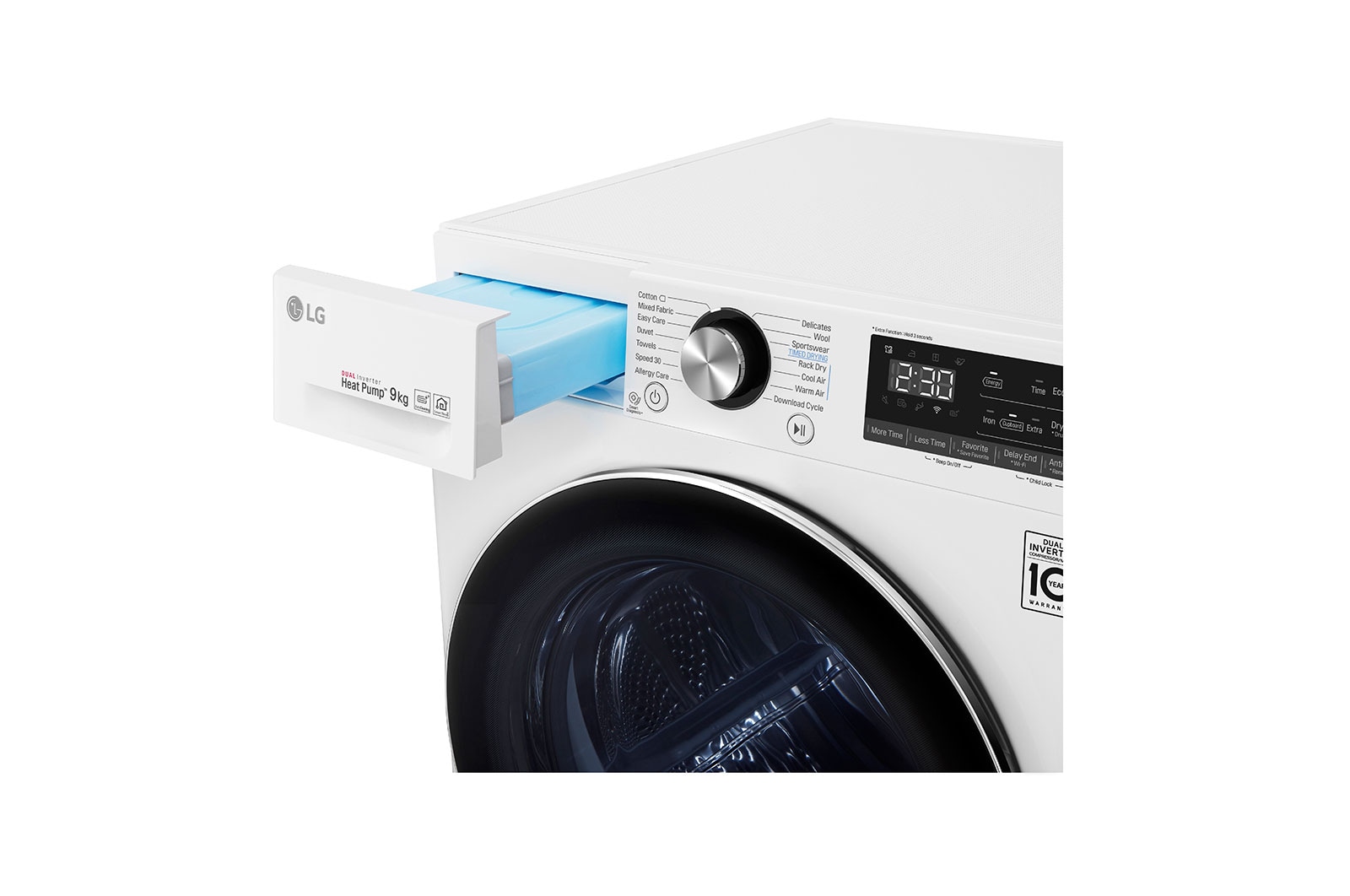 LG 9kg DUAL Inverter HeatPump Dryer White A+++, FDV909W