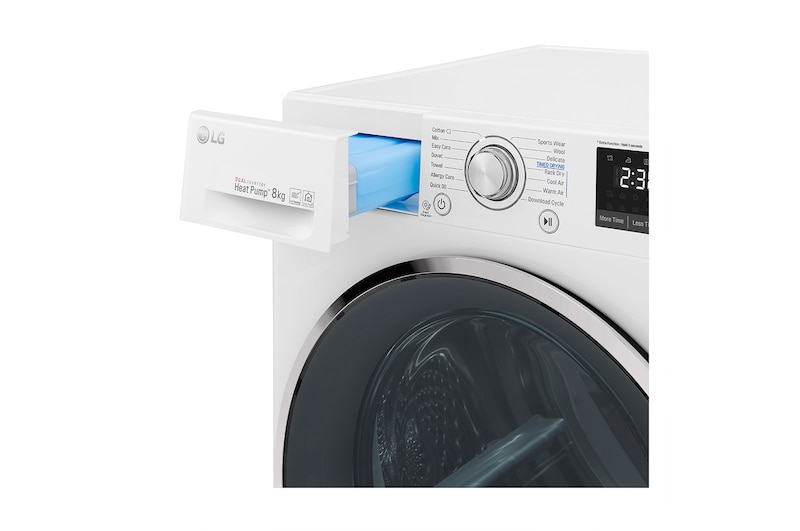 LG Eco Hybrid™ RC80U2AV2W 8Kg Heat Pump Tumble Dryer – A+++, RC80U2AV2W
