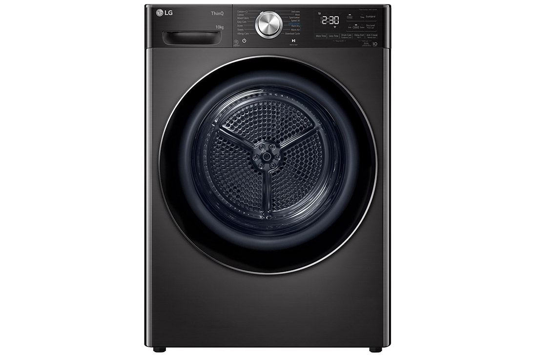 Front view of 10kg Dual Heat Pump™ Tumble Dryer Black Steel - FDV1110B
