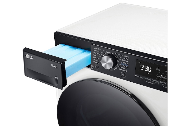 LG 9kg DUAL Inverter Heat Pump™ Tumble Dryer, White, FDV909WN