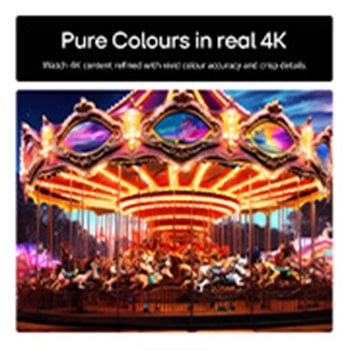 Front view and side view of LG NanoCell AI 4K Smart TV showing its length, width, height, and depth dimensions.