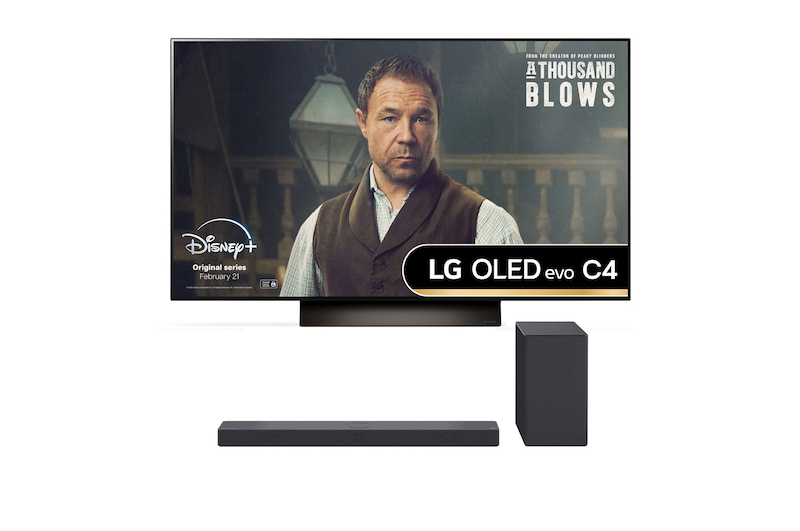 48 inch LG OLED evo AI C4 4K Smart TV and USC9S Soundbar