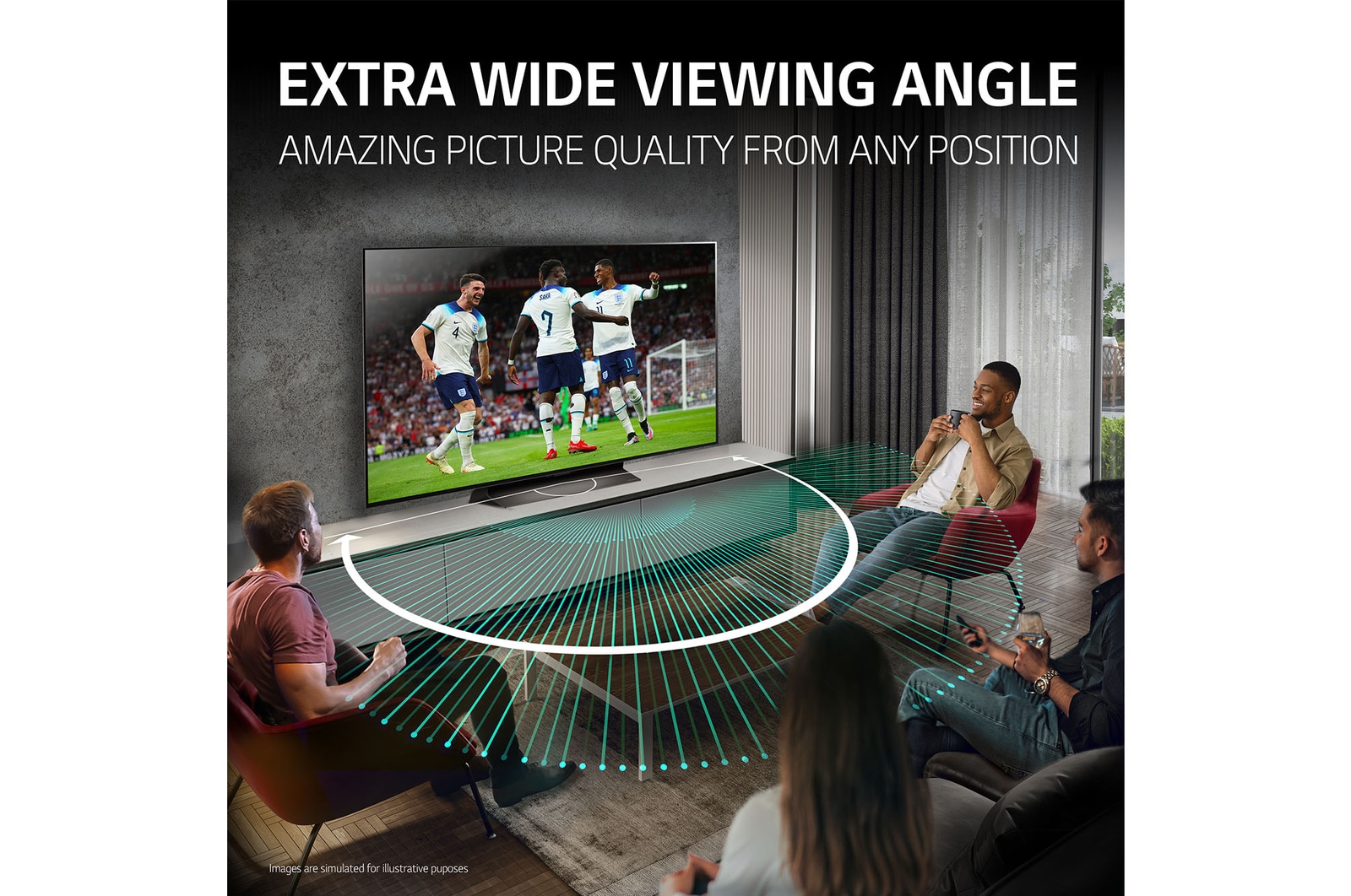 EXTRA WIDE VIEWING ANGLE
