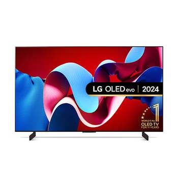 Front view of LG OLED evo OLED42C44LA TV