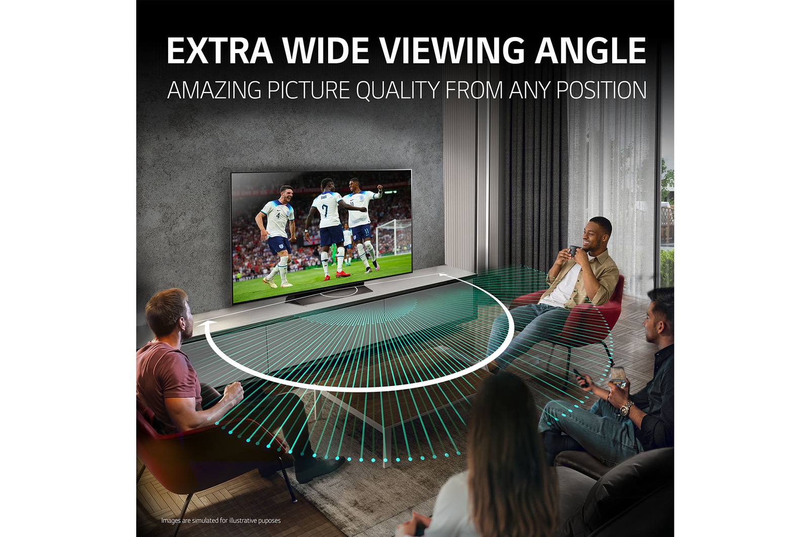 Extra Wide Viewing Angle