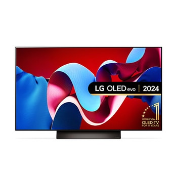 Front view of LG OLED evo OLED48C44LA TV