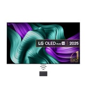 Front view of True Wireless TV 97 inch LG SIGNATURE OLED AI M5 with 4K 120Hz Video & Audio Transfer OLED97M59LA