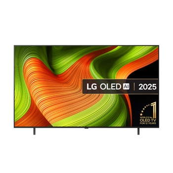 Front view of 65 inch LG OLED AI B5 4K Smart TV 2025 OLED65B56LA