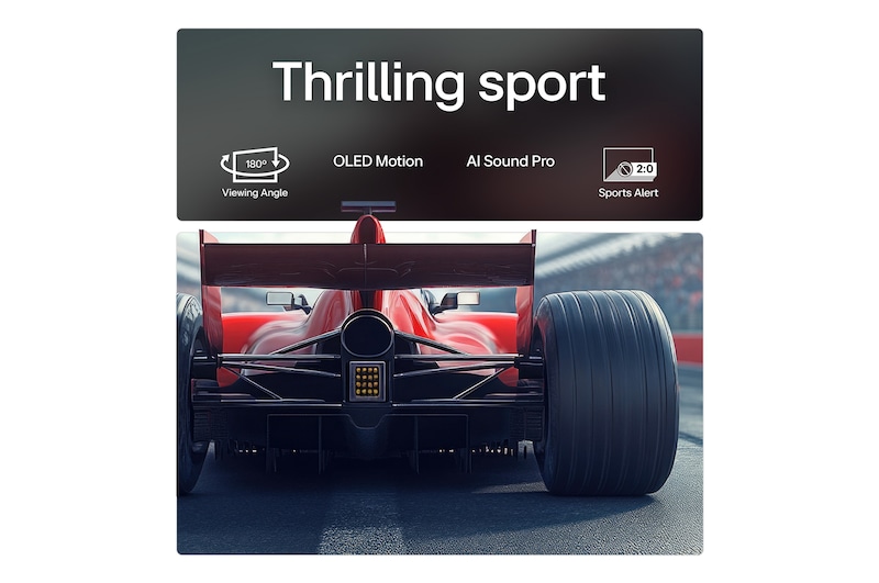 LG TV screen with an AI Magic Remote on the foreground. The AI button is highlighted and a speech bubble shows text, suggest a movie I like. On the screen we see the user icon E, indicating how AI Voice ID was able to identify which user it was and give personalized recommendations just based on their voice.