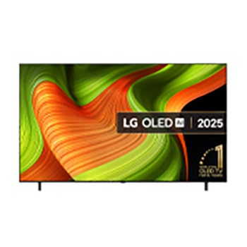 Front view of 77 inch LG OLED AI B5 4K Smart TV 2025 OLED77B56LA