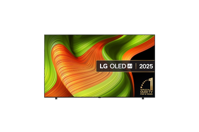 Front view of 83 inch LG OLED AI B5 4K Smart TV 2025 OLED83B56LA