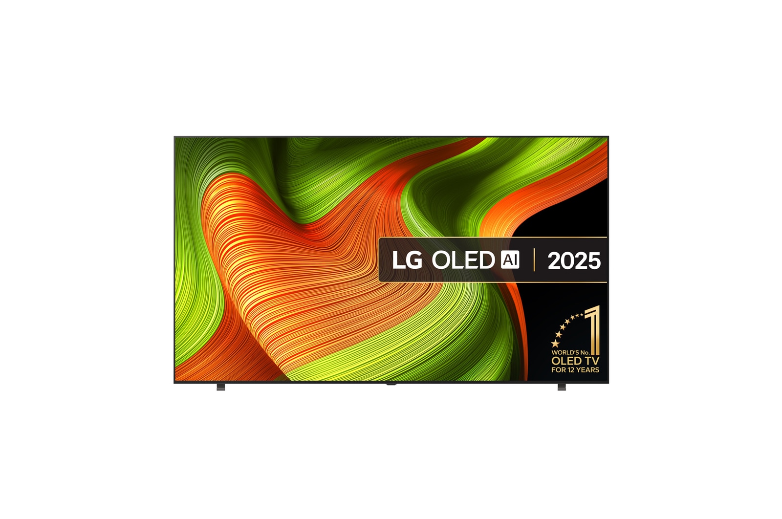 Front view of 83 inch LG OLED AI B5 4K Smart TV 2025 OLED83B56LA