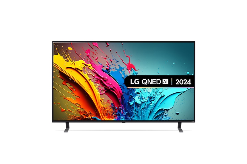 Front view of 75 inch LG QNED QNED85 4K Smart TV 2024 75QNED85T6C