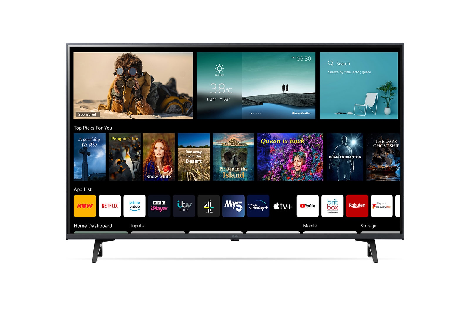 LG LED UP77 43" 4K Smart TV, 43UP77006LB