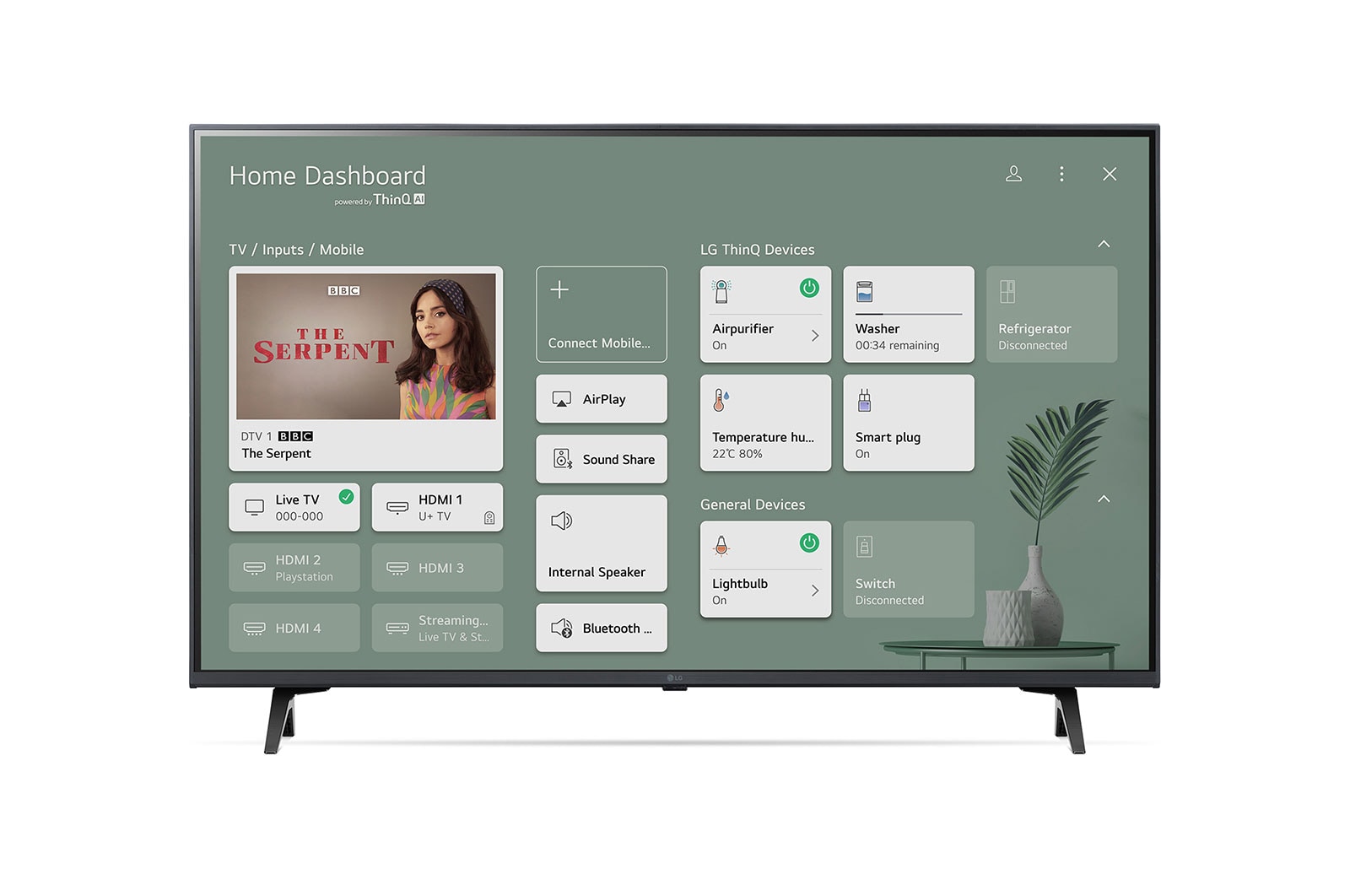 LG LED UP77 43" 4K Smart TV, 43UP77006LB