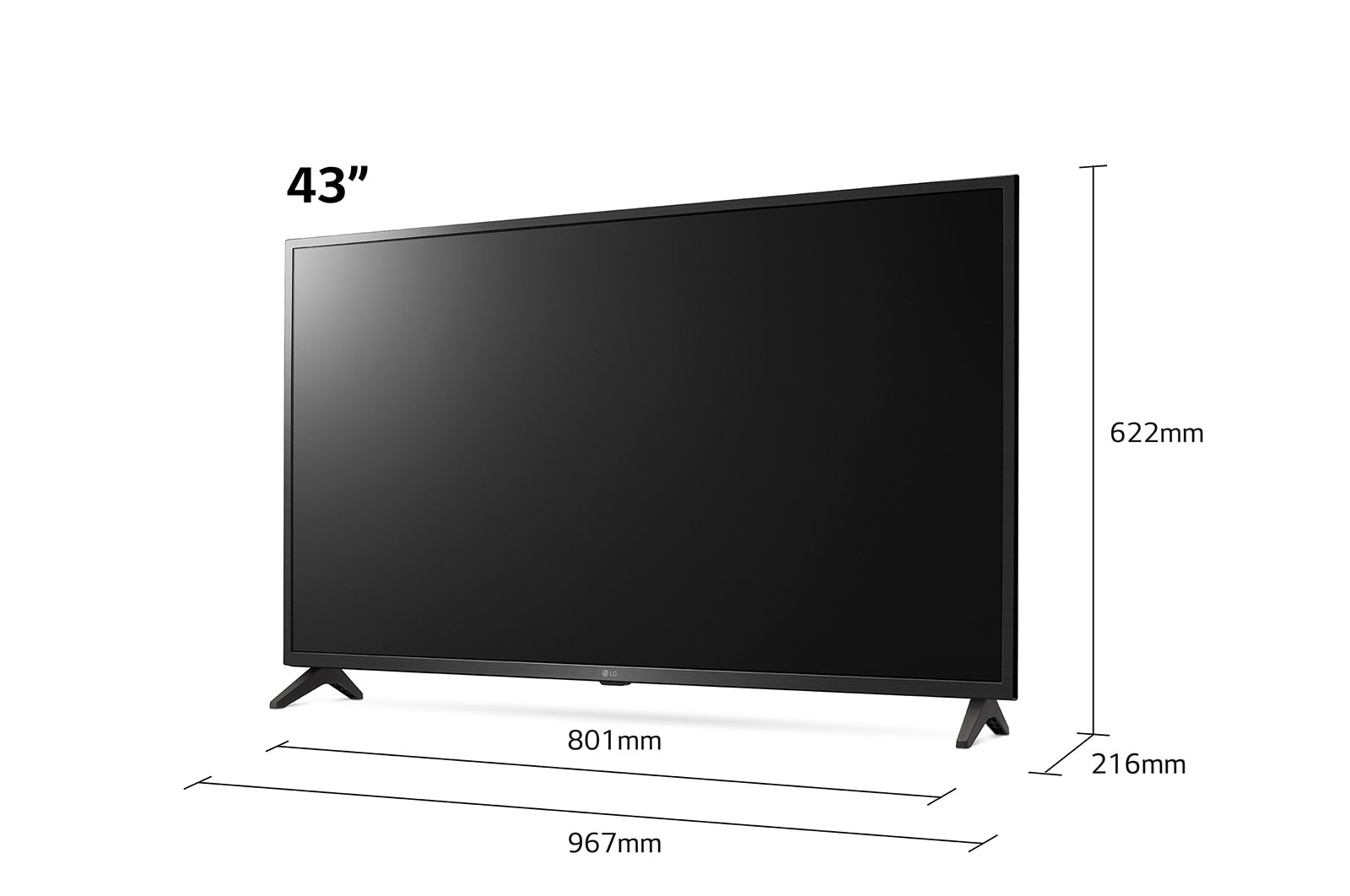 LG LED UP77 43" 4K Smart TV, 43UP77006LB