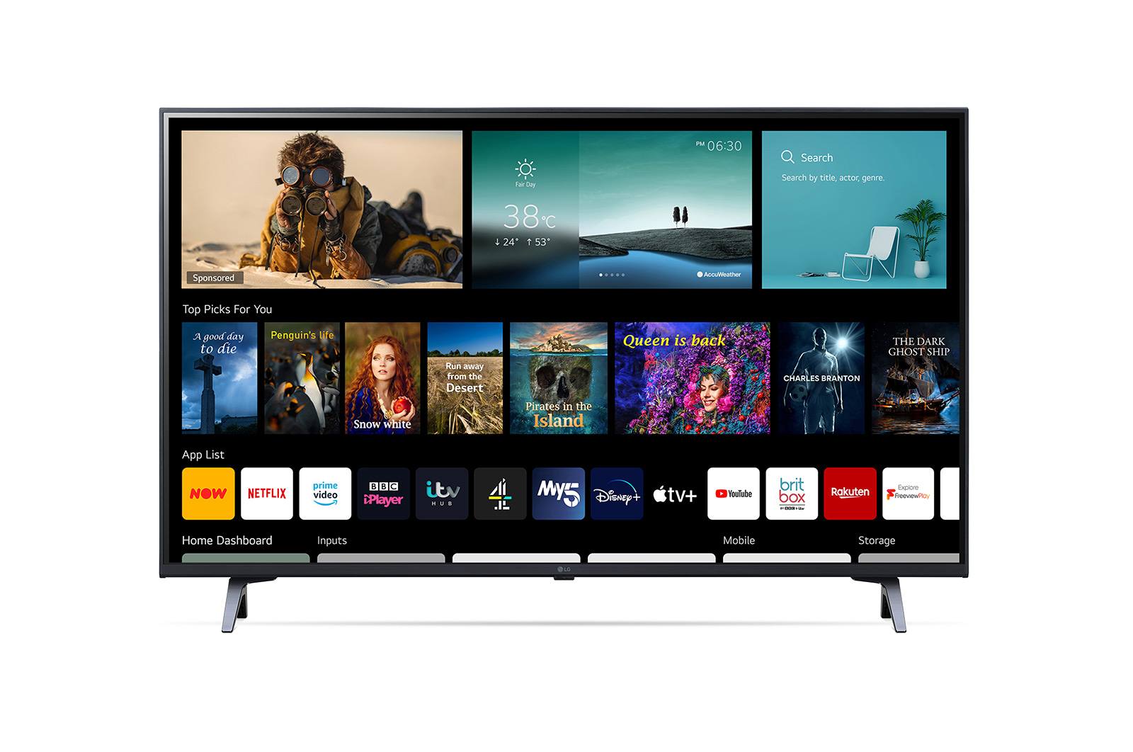 LG LED UP80 43" 4K Smart TV, 43UP80006LA