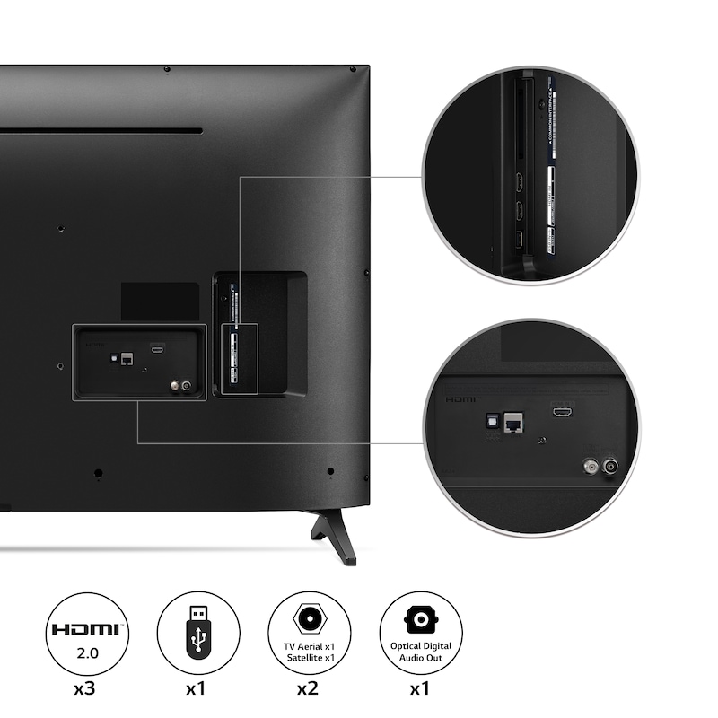 LG LED UQ75 65" 4K Smart TV, 65UQ75006LF