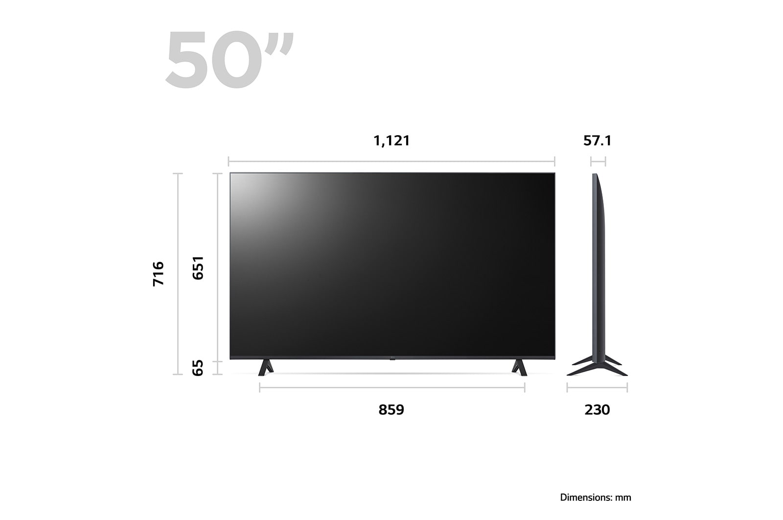 LG UR78 50 inch 4K Smart UHD TV 2023, 50UR78006LK